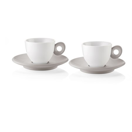 set 2 tazzine caffe everyday grigio tortora